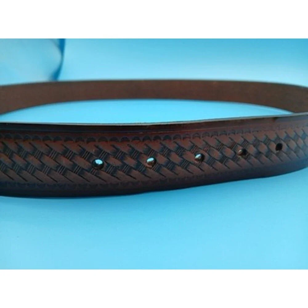 Hired Hand Mens Brown Genuine Bonded Leather Belt Size 42